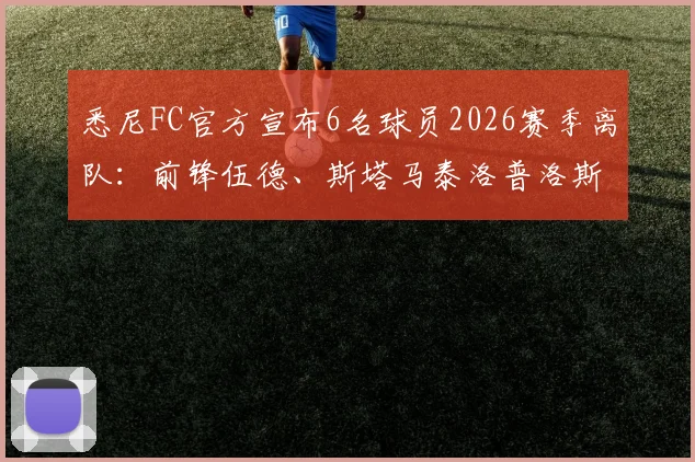 悉尼FC官方宣布6名球员2026赛季离队：前锋伍德、斯塔马泰洛普洛斯领衔离队名单，附球员去向分析与阵容变动前瞻