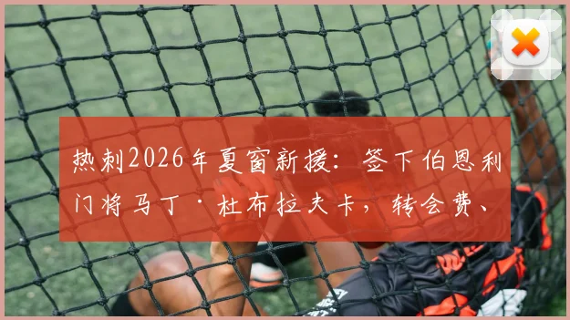 热刺2026年夏窗新援：签下伯恩利门将马丁·杜布拉夫卡，转会费、合同年限及球员技术特点深度分析